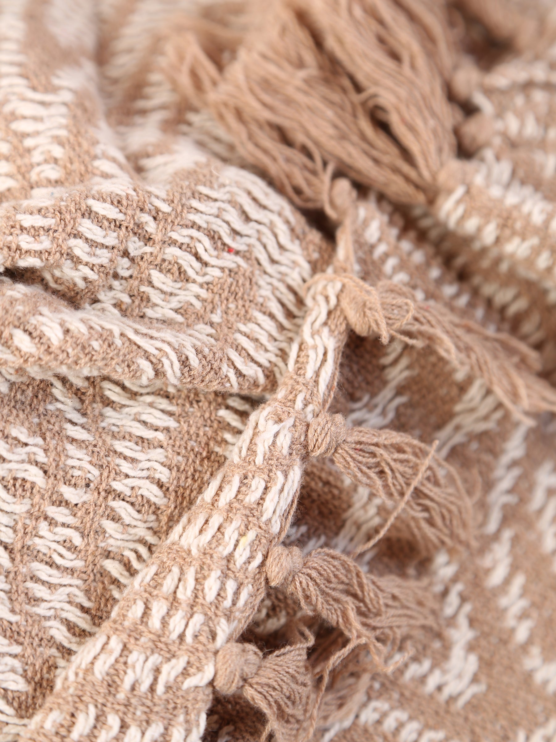 Okapi throw - Recycled Cotton - Warm Beige