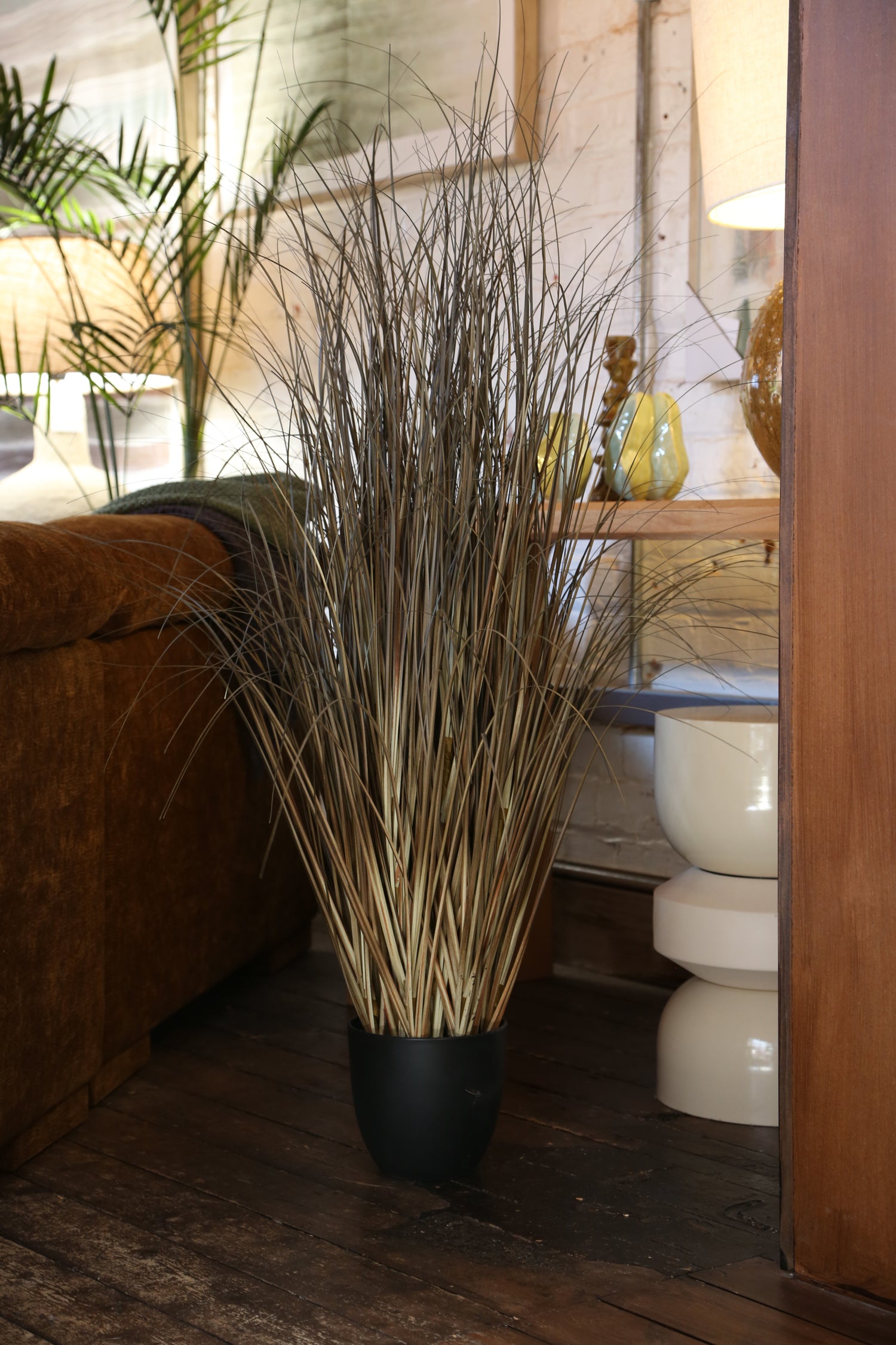 Faux Auburn Botanical Grass - Potted Plant