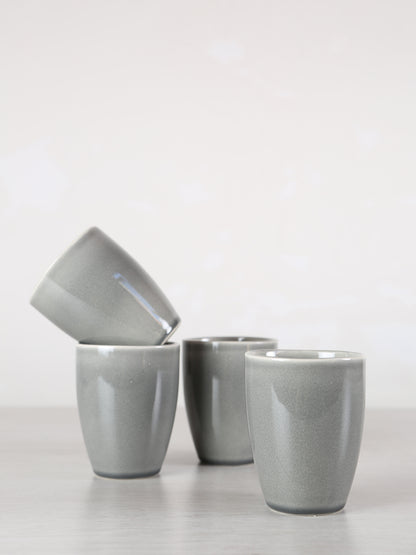 Broste Nordic Rain Stoneware Mug Without Handle - Set of 4