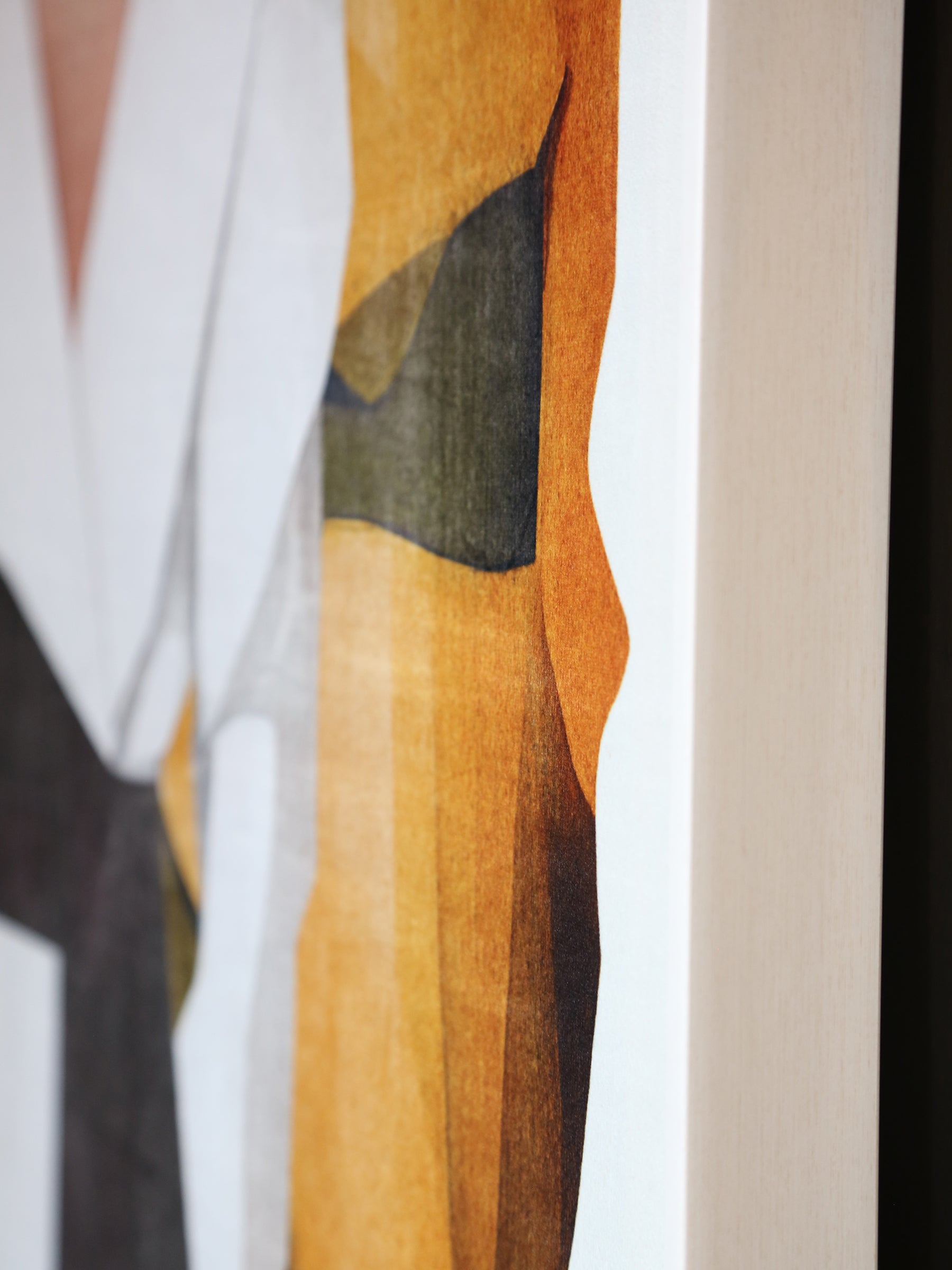 Lurae Velvet Textured Figures Canvas - Warm Tones - 120 x 80cm