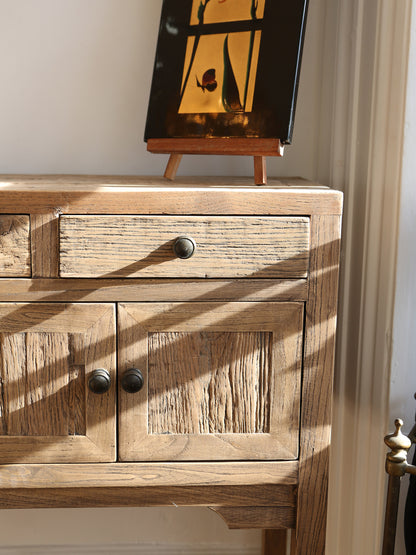 Reclaimed Textured Console Table - Natural Oak - Pre Order - Available From June