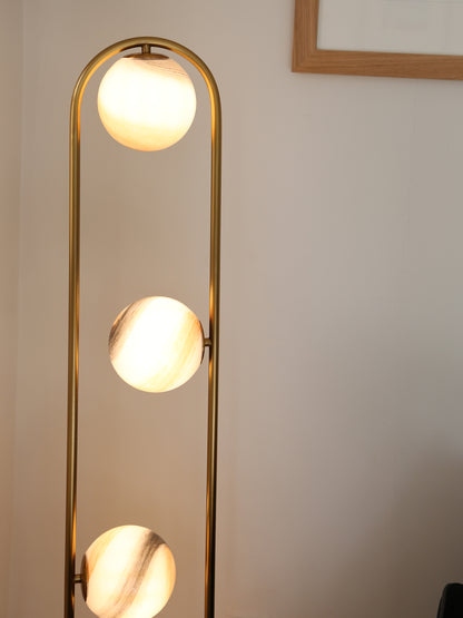 Atacama Glass Ball Lamp - Brass Detailing