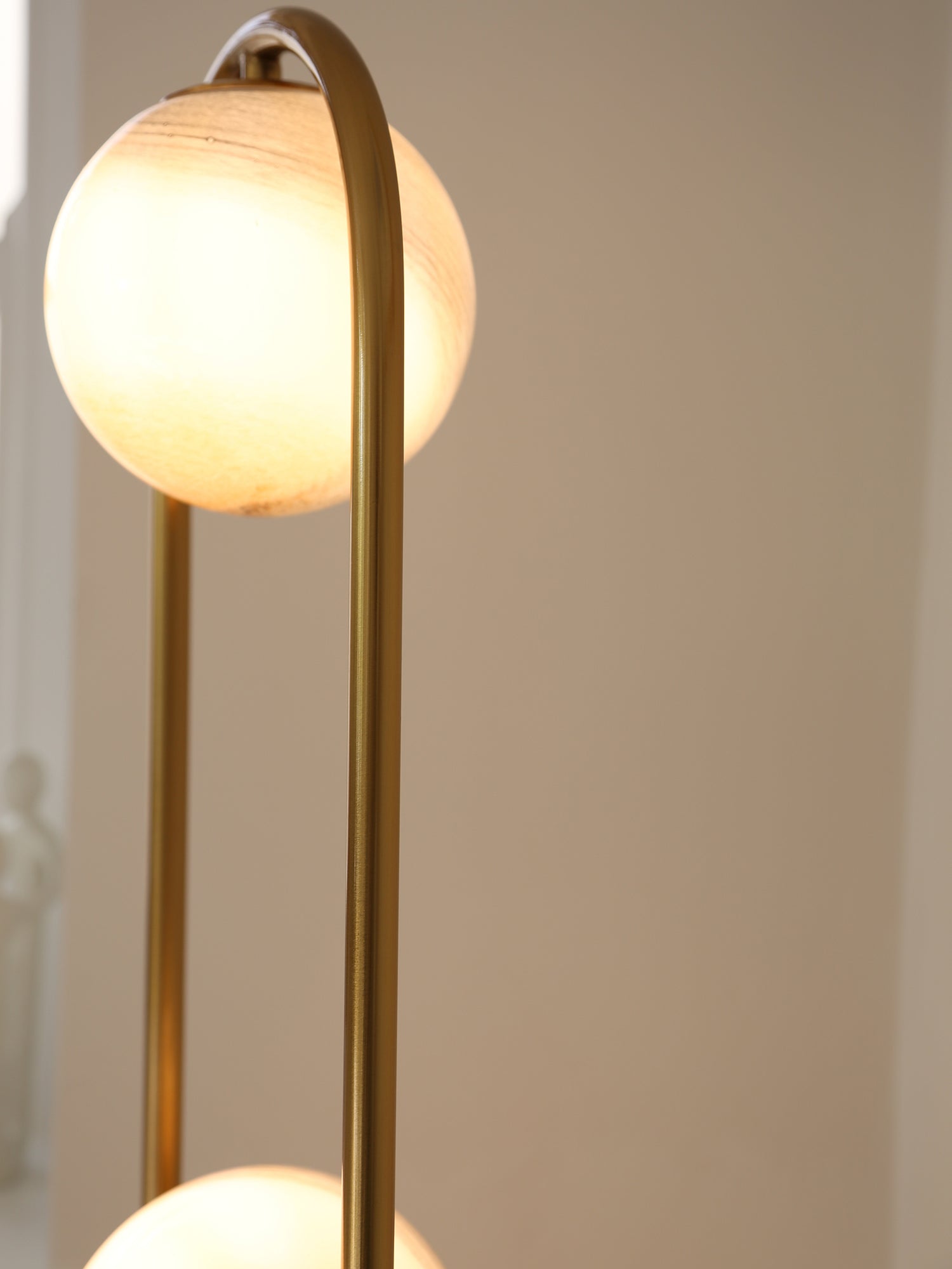 Atacama Glass Ball Lamp - Brass Detailing