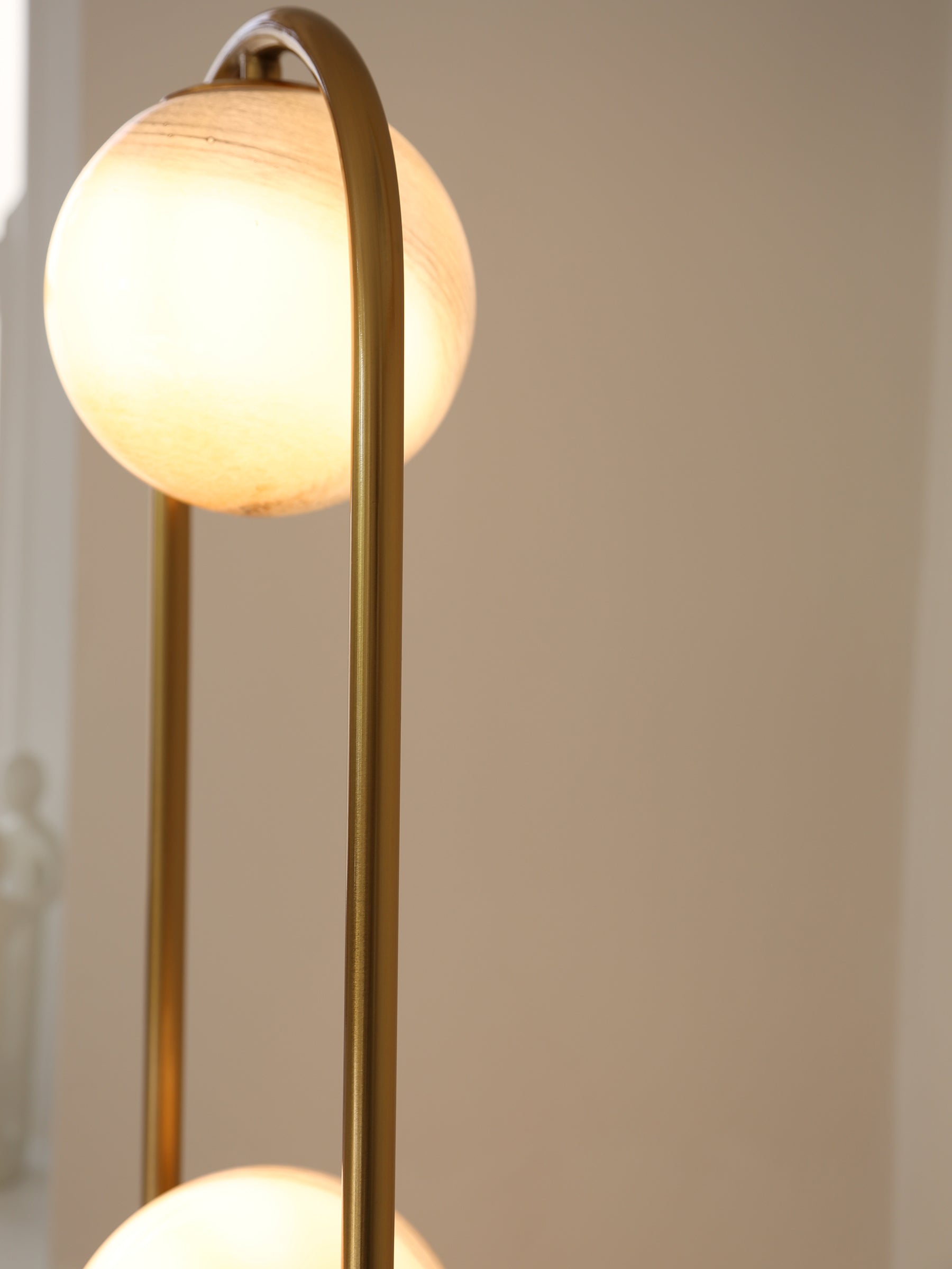 Atacama Glass Ball Lamp - Brass Detailing