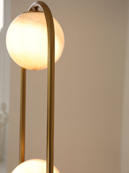 Atacama Glass Ball Lamp - Brass Detailing