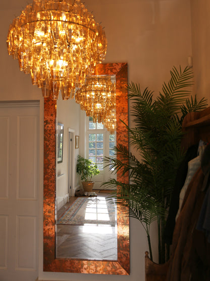 Hammered Copper Frame Mirror - 209x87cm
