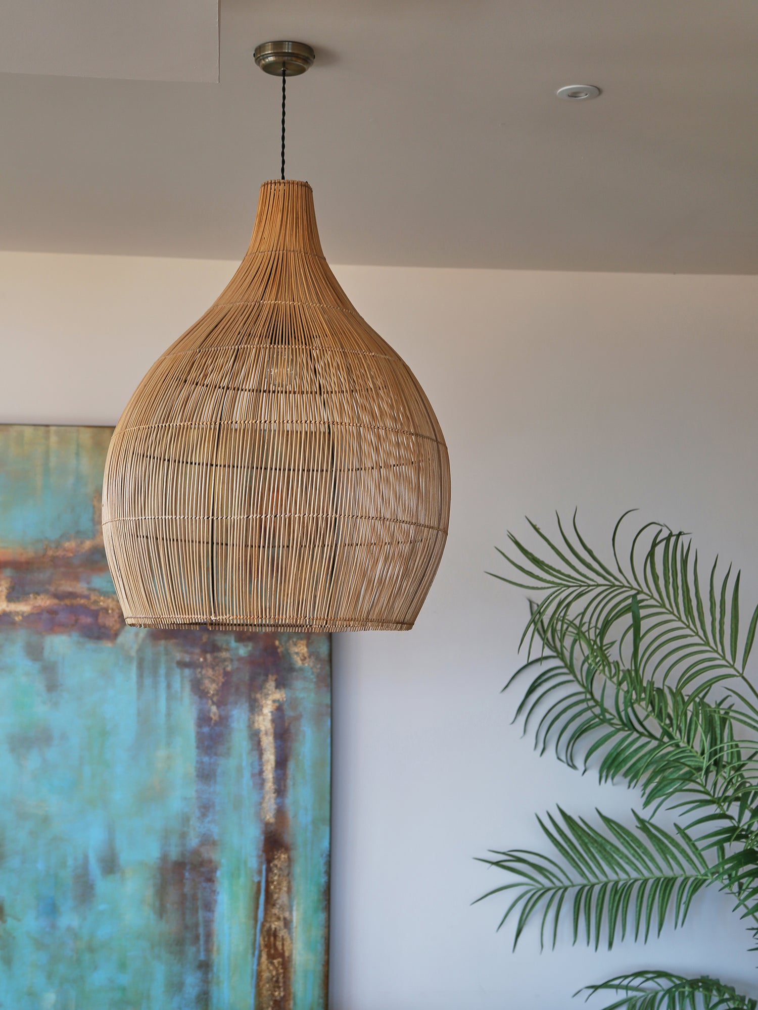 Oversized Hive Rattan Shade