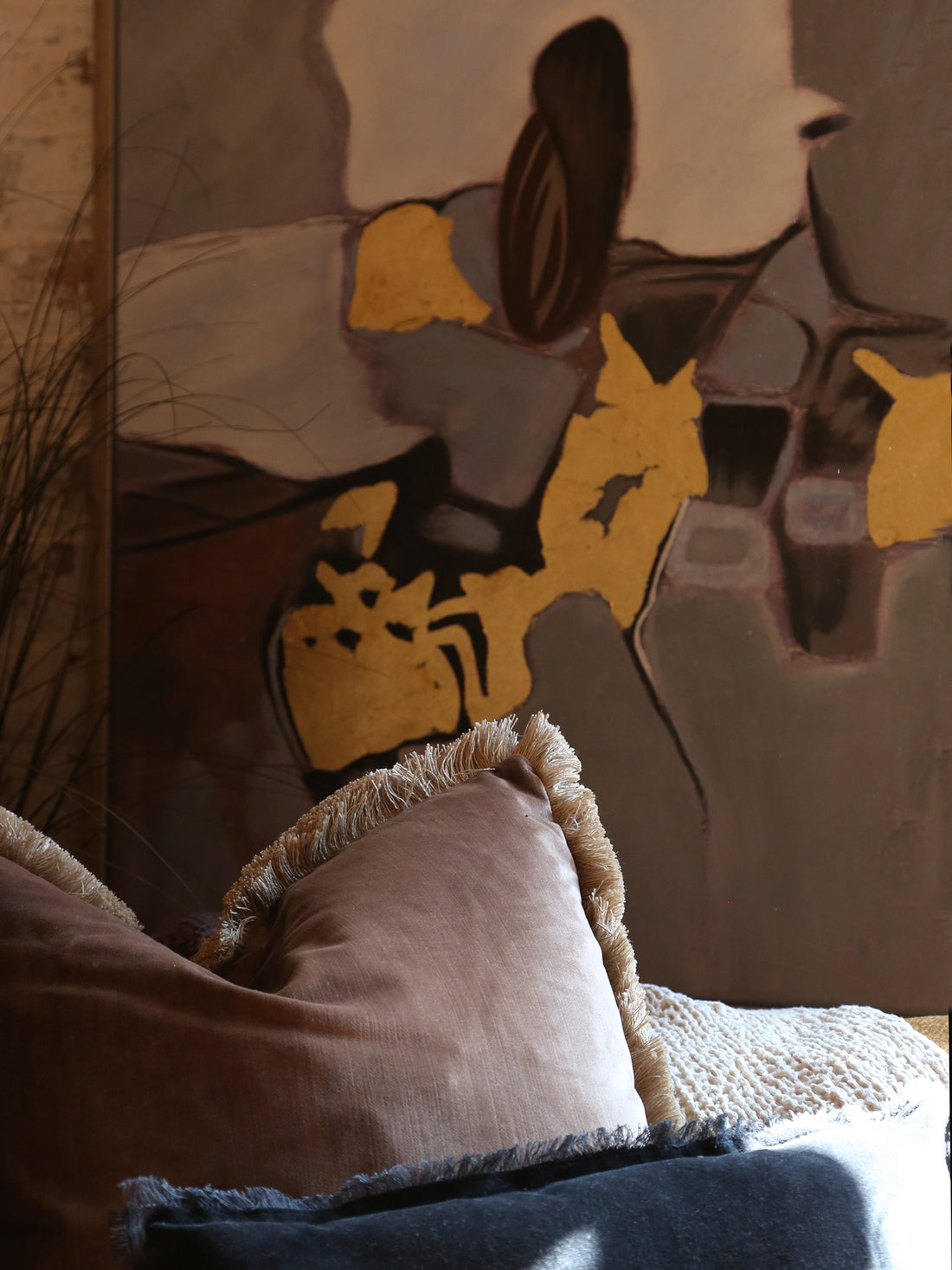 Winslow Wall Art Canvas - Hand painted Details