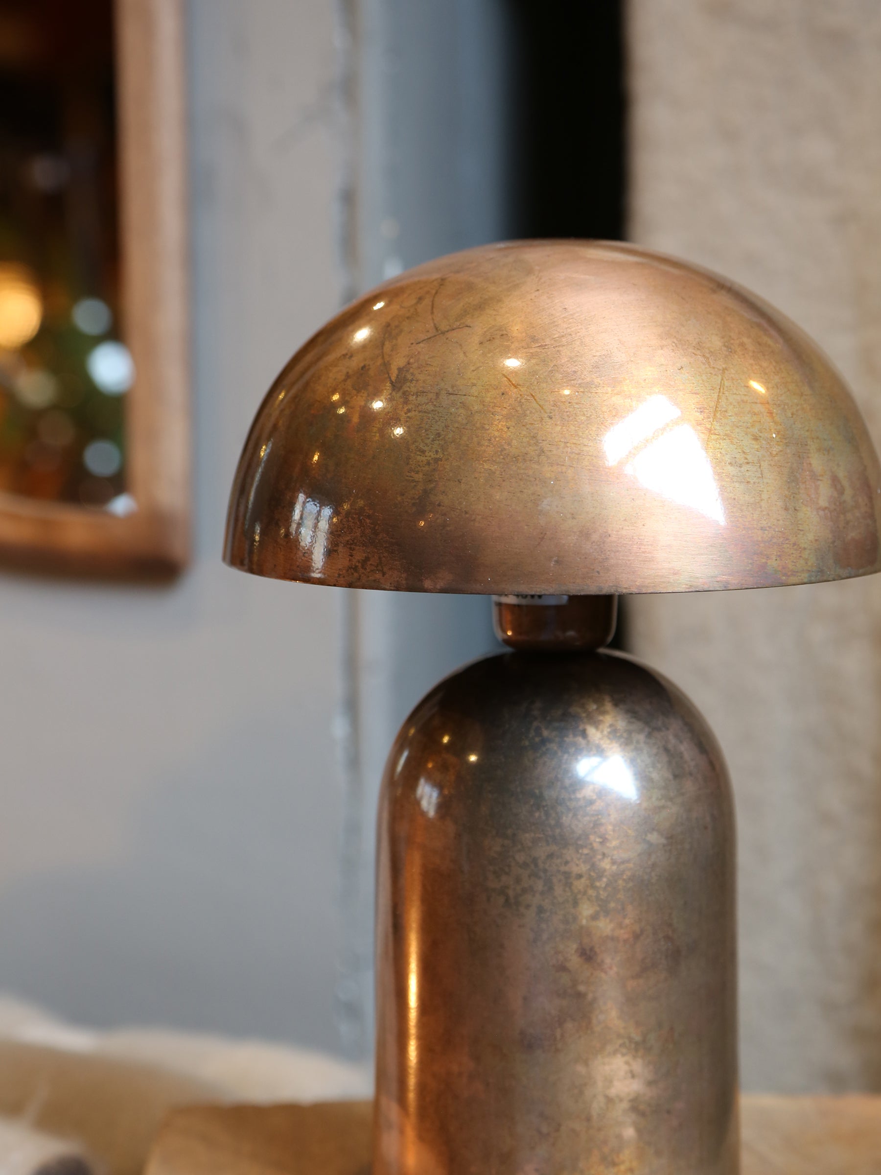 Tolima Table lamp - Copper, Bronze Coloured Metal - 23x35 cm