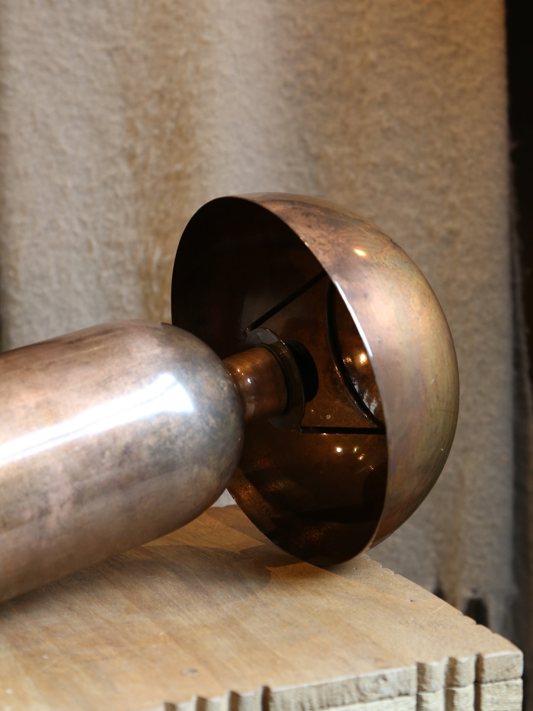 Tolima Table lamp - Copper, Bronze Coloured Metal - 23x35 cm