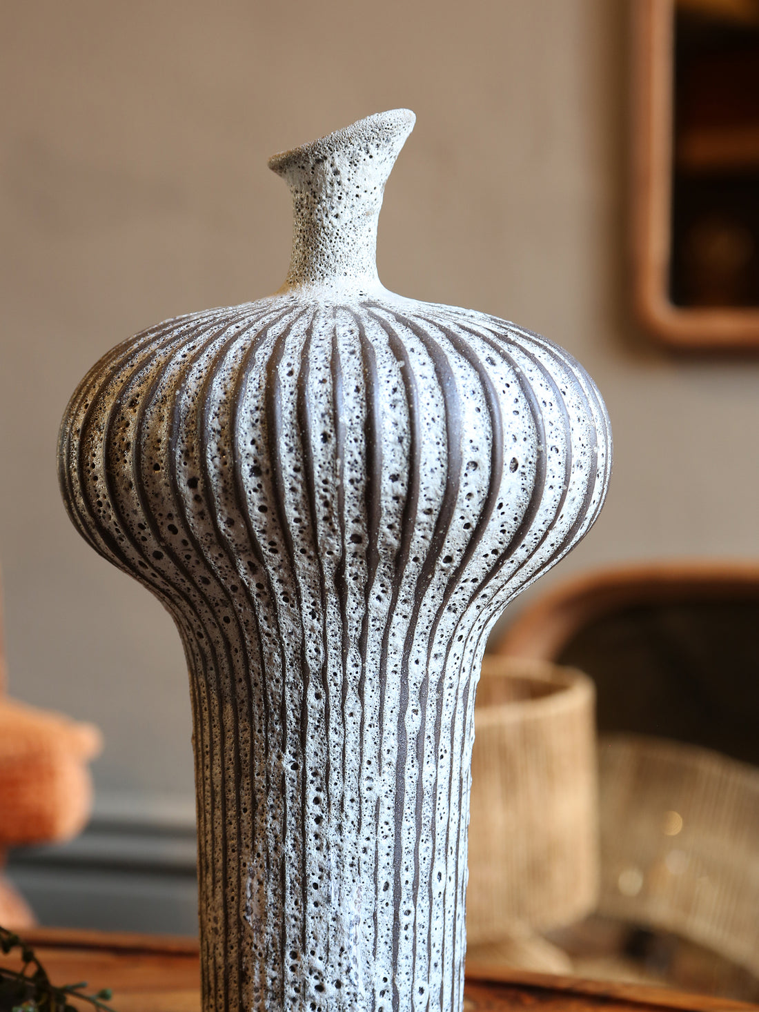 Nevano Tall Ceramic Matte Vase - Dark Brown - 2 Sizes Available