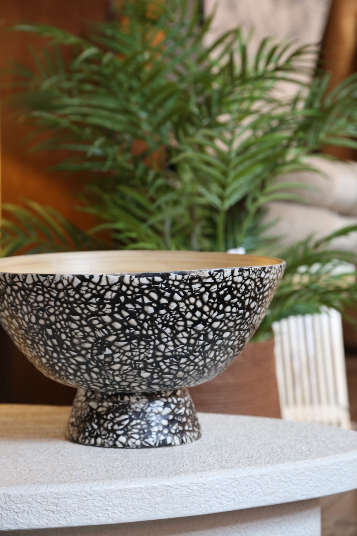 Gracio Bamboo Decorative Bowl - Speckled Pattern - 2 Sizes Available