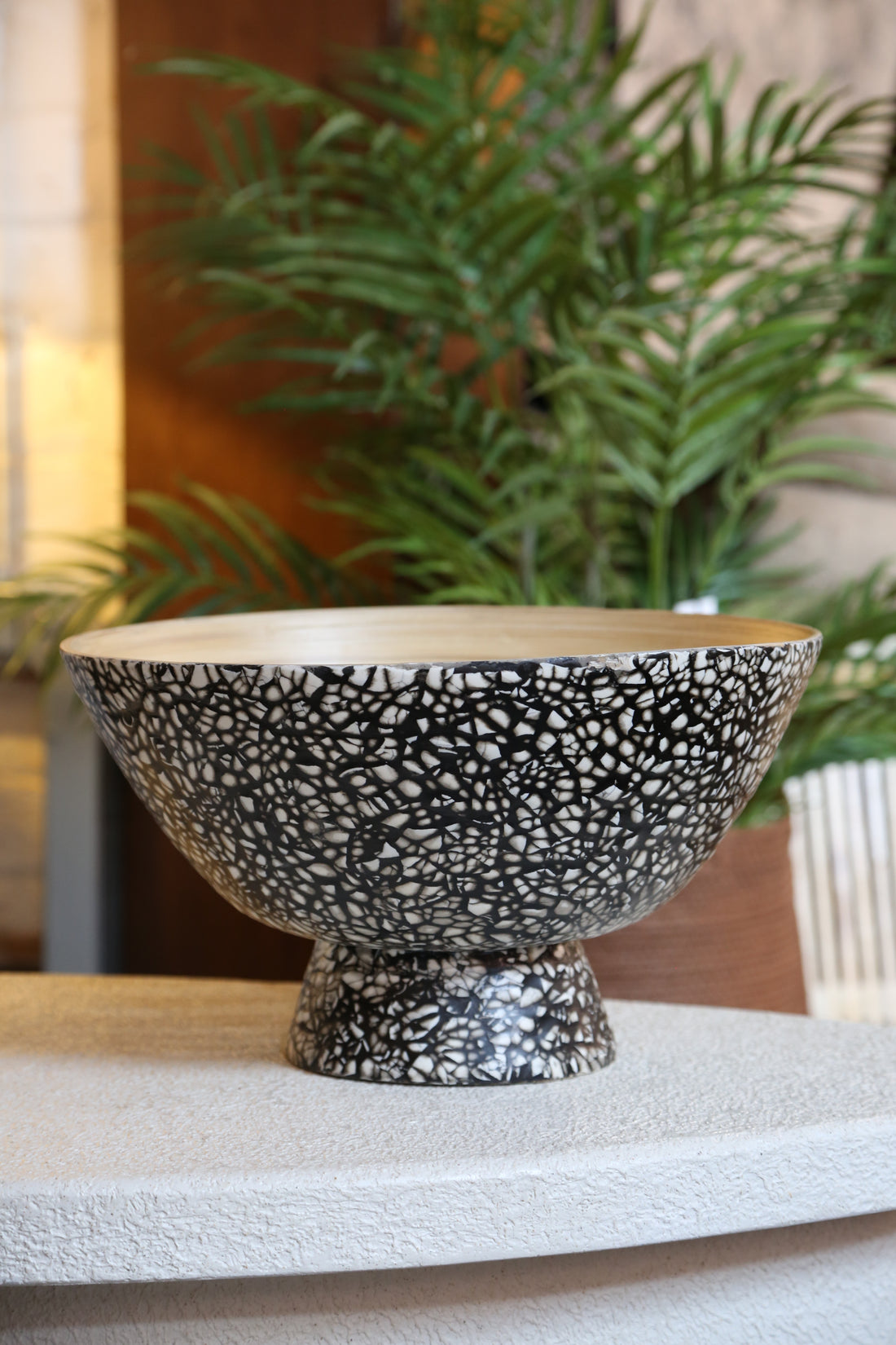 Gracio Bamboo Decorative Bowl - Speckled Pattern - 2 Sizes Available