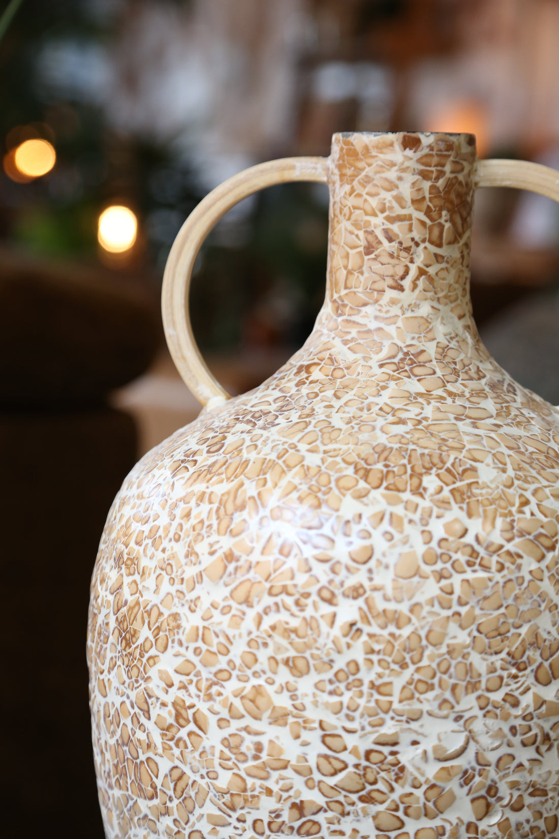 Cabra Speckled Vase - Tonal Sand - 25x42cm