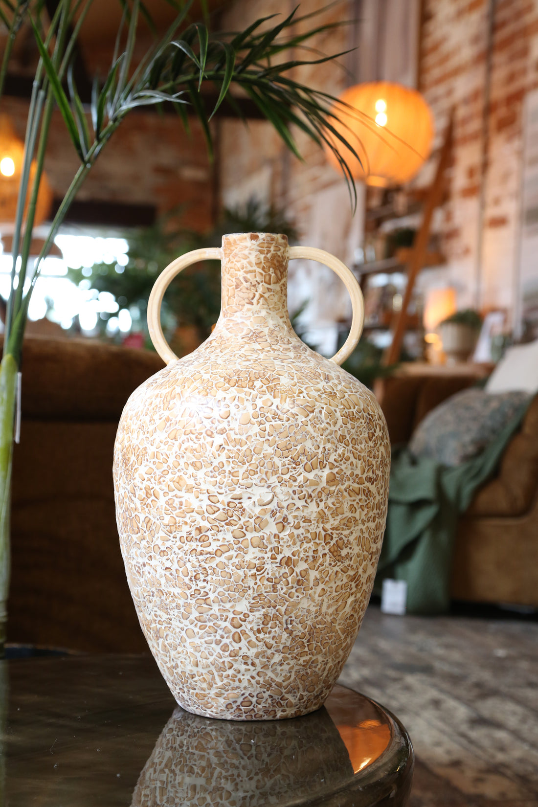 Cabra Speckled Vase - Tonal Sand - 25x42cm