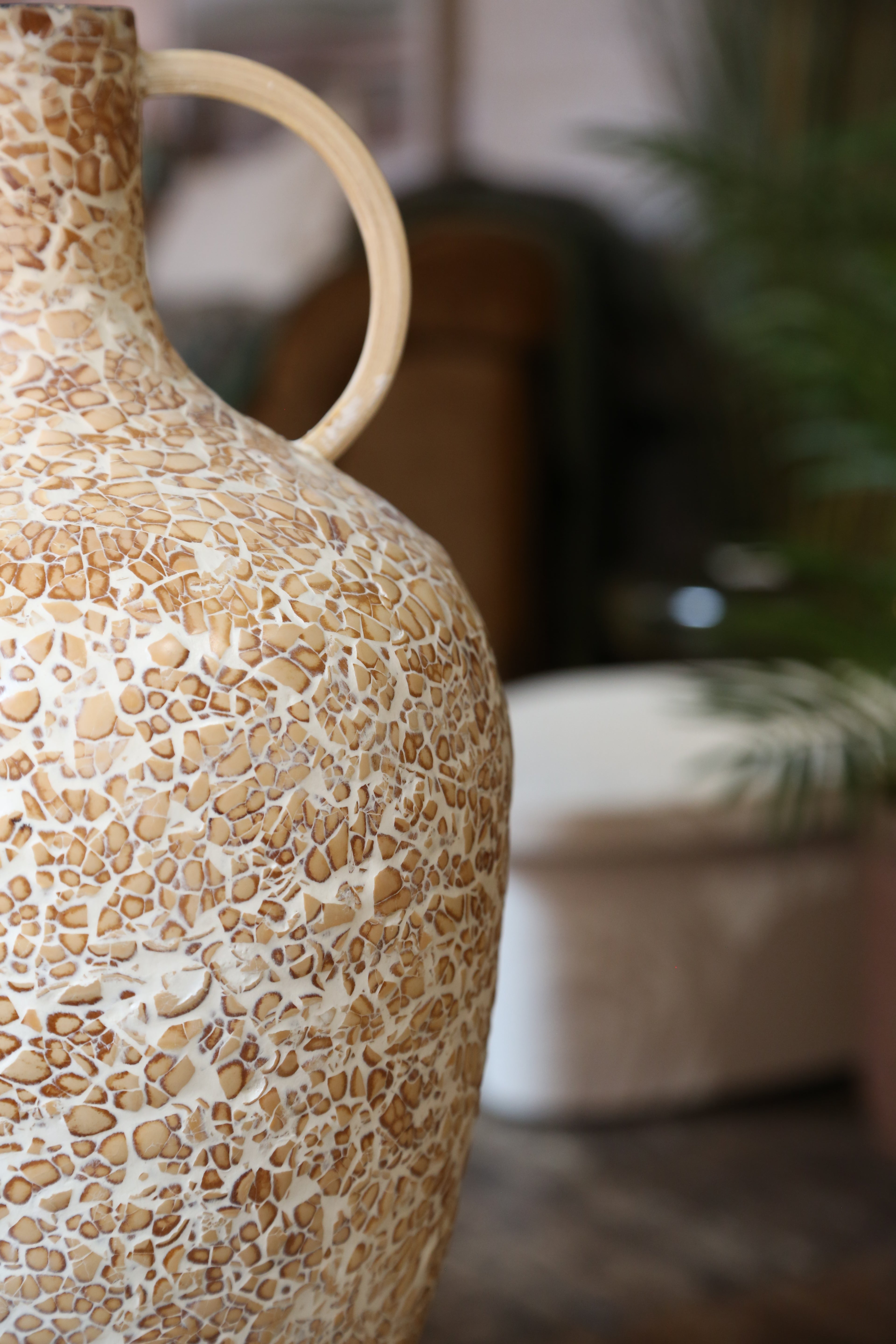 Cabra Speckled Vase - Tonal Sand - 25x42cm