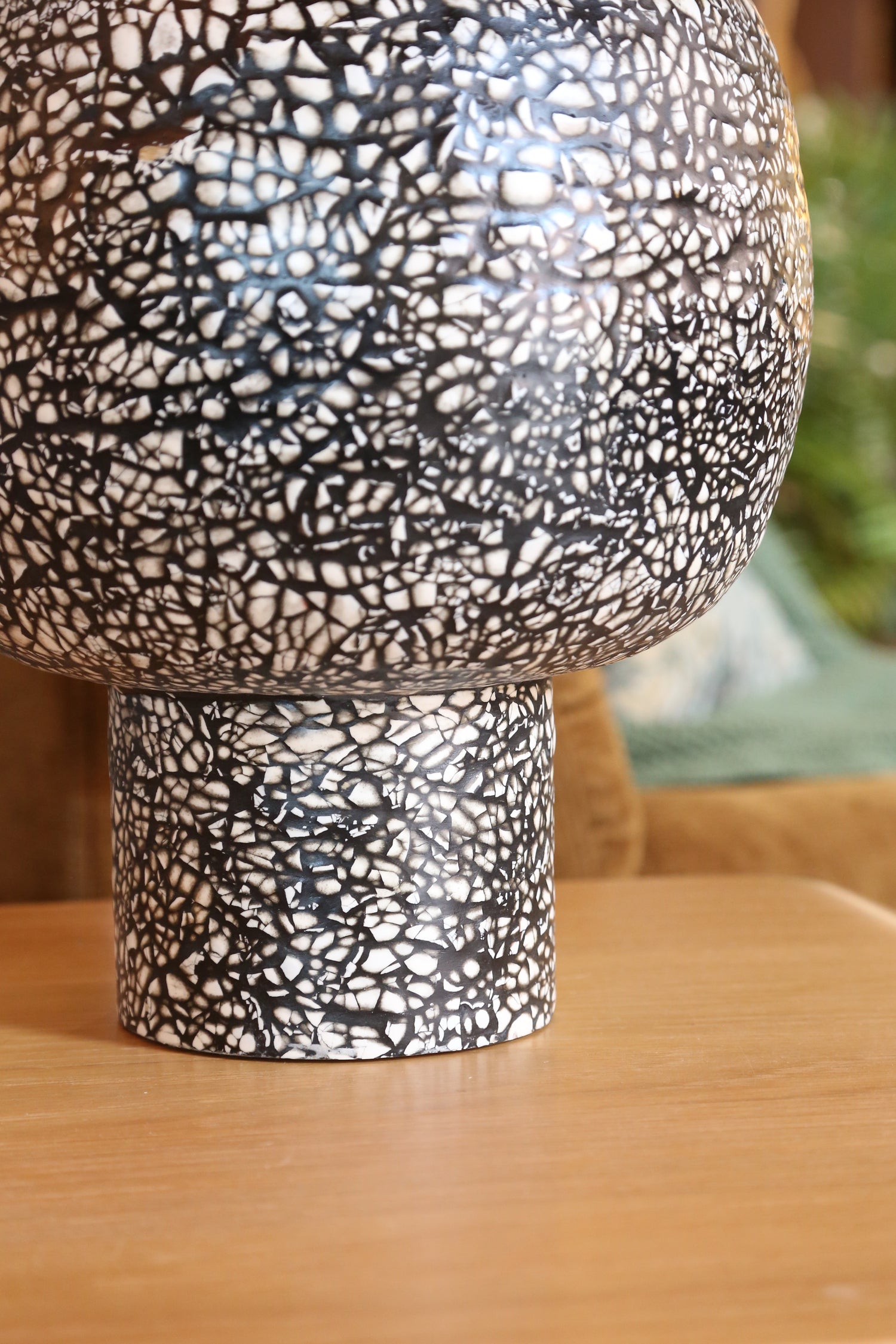 Girona Bamboo Speckled Vase - Tonal, Black - 30x45 cm