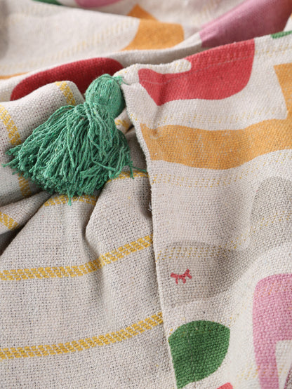 Filur Throw - Recycled Cotton - Organic Pink Tones