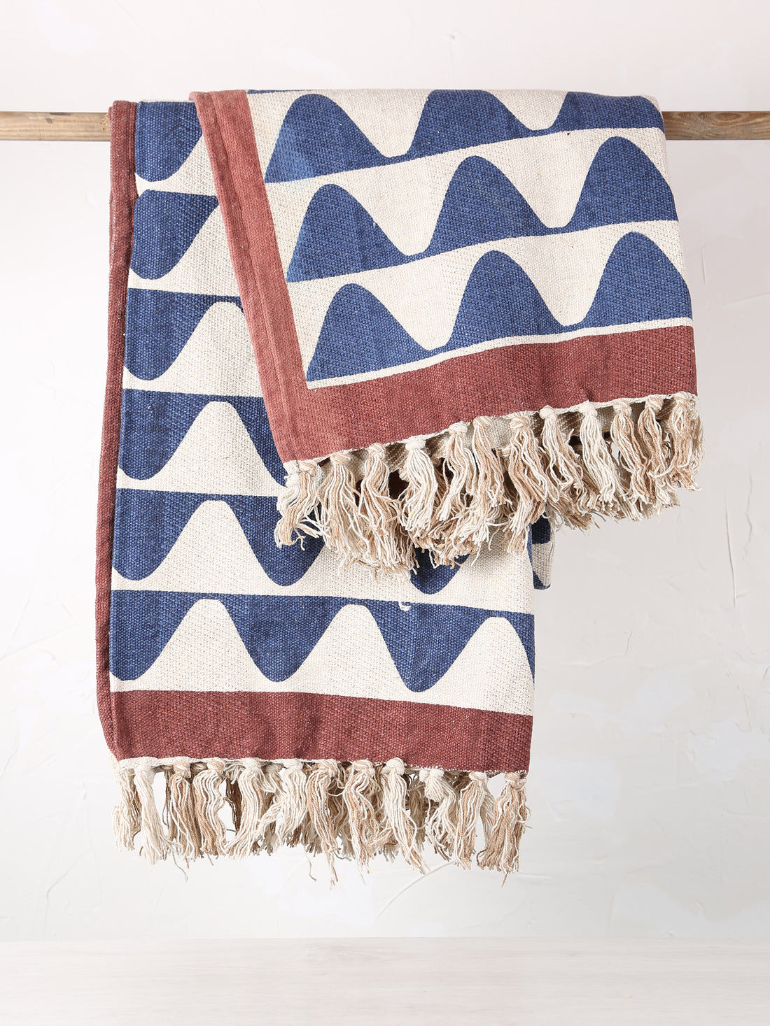 Rimme Throw - Patterned - Recycled Cotton - Terracotta Tones