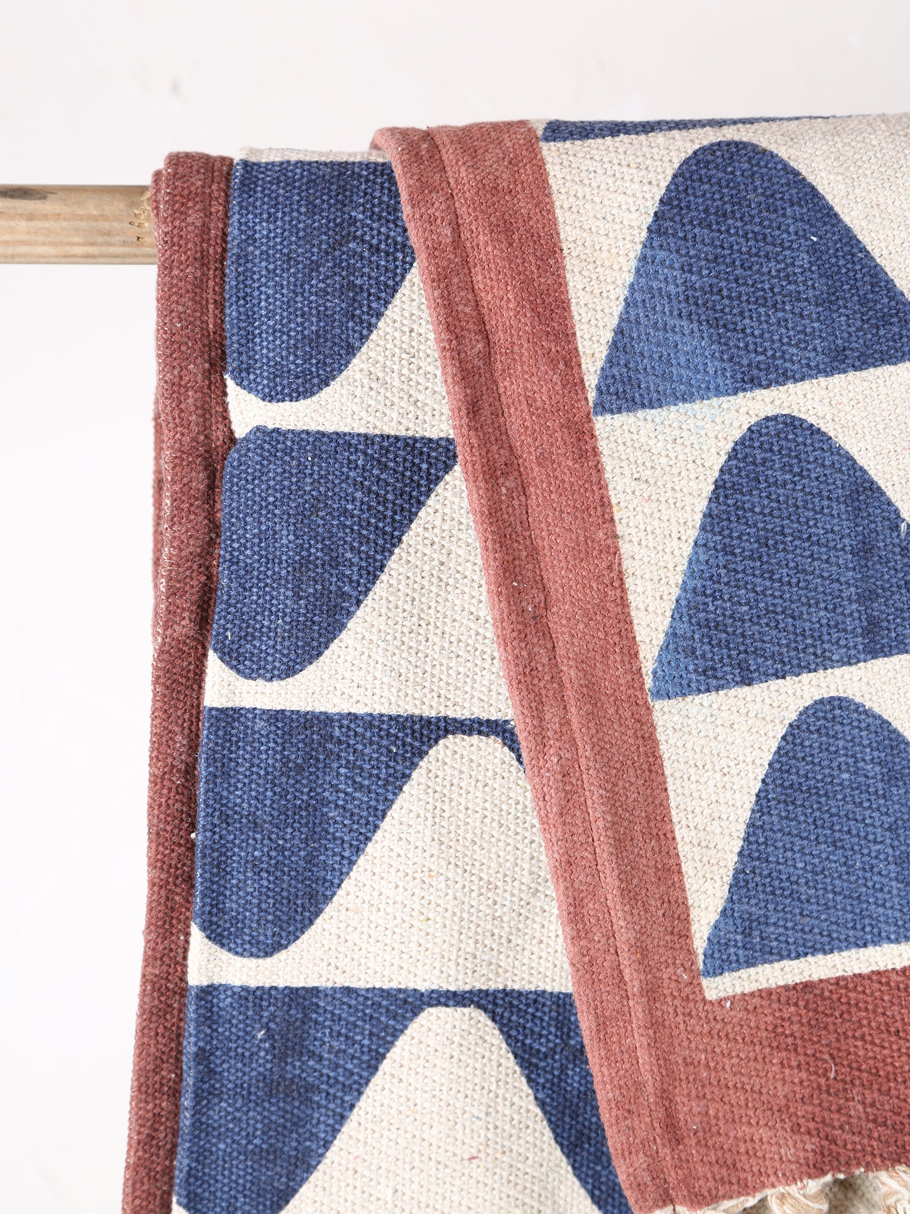 Rimme Throw - Patterned - Recycled Cotton - Terracotta Tones