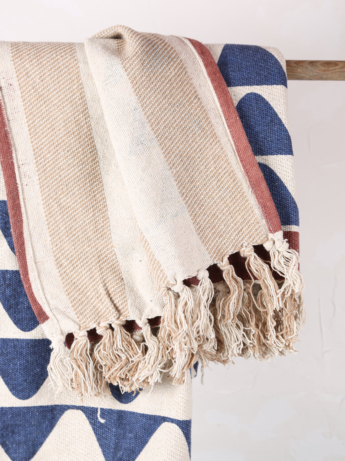 Rimme Throw - Patterned - Recycled Cotton - Terracotta Tones