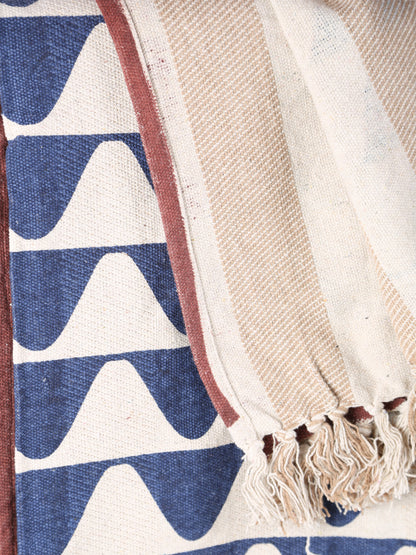 Rimme Throw - Patterned - Recycled Cotton - Terracotta Tones