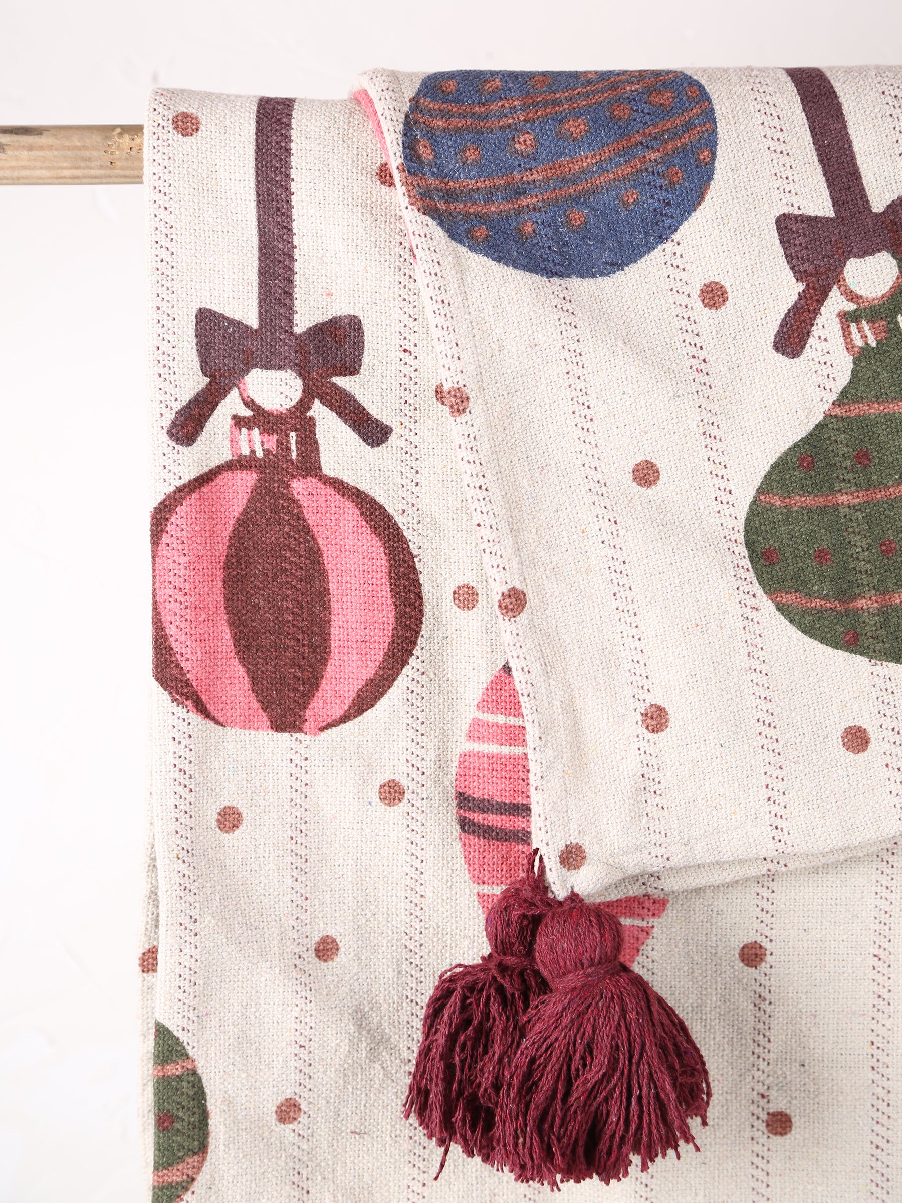 Baubles Throw - Patterned - Recycled Cotton