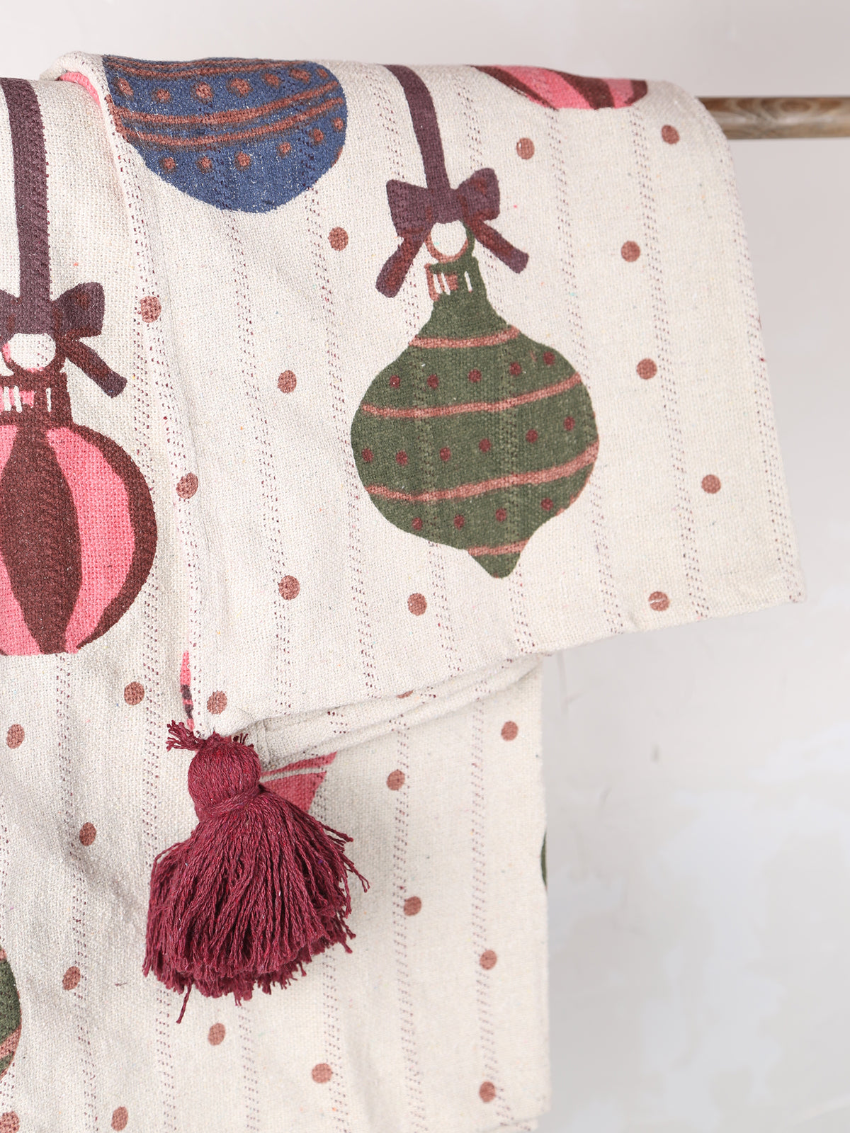 Baubles Throw - Patterned - Recycled Cotton