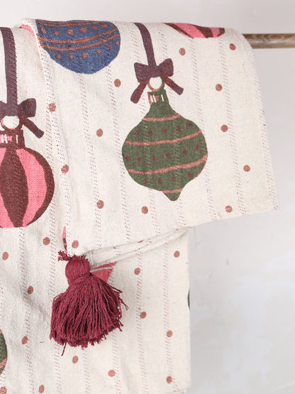 Baubles Throw - Patterned - Recycled Cotton