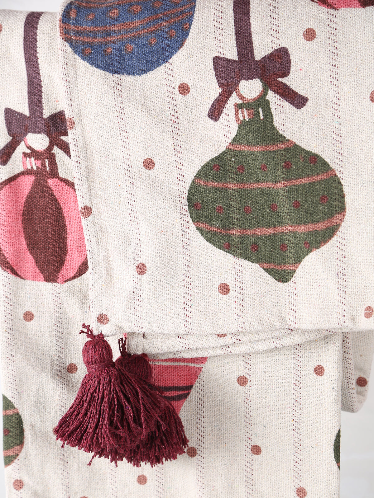 Baubles Throw - Patterned - Recycled Cotton