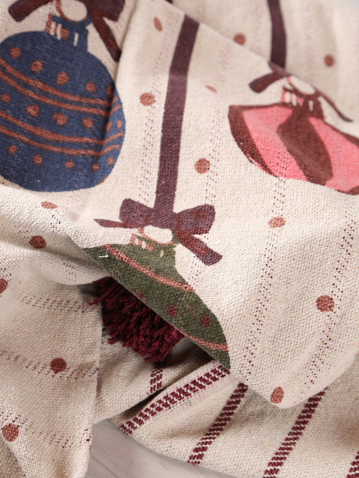 Baubles Throw - Patterned - Recycled Cotton