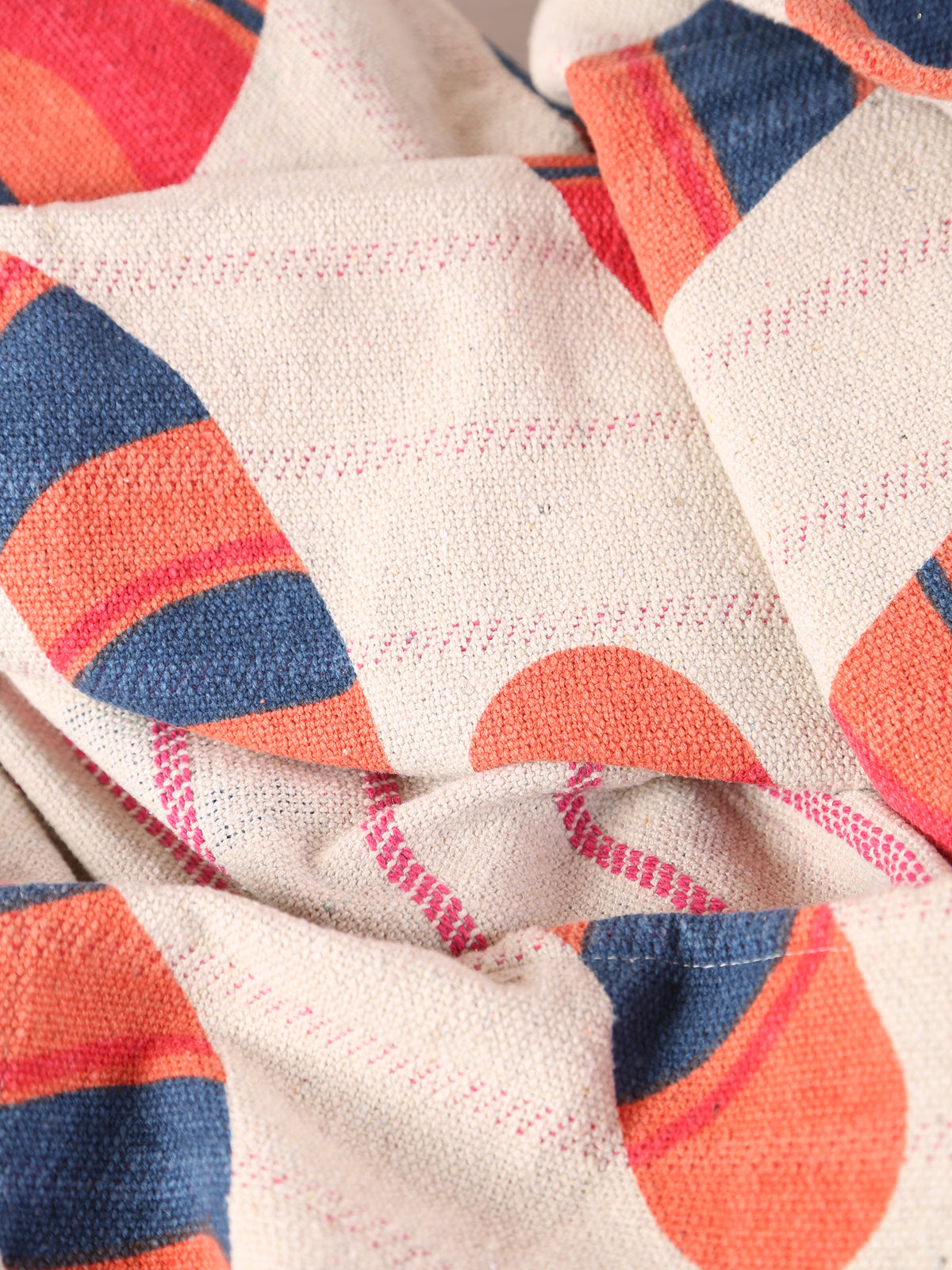 Candice Throw - Patterned - Recycled Cotton - Candy Canes