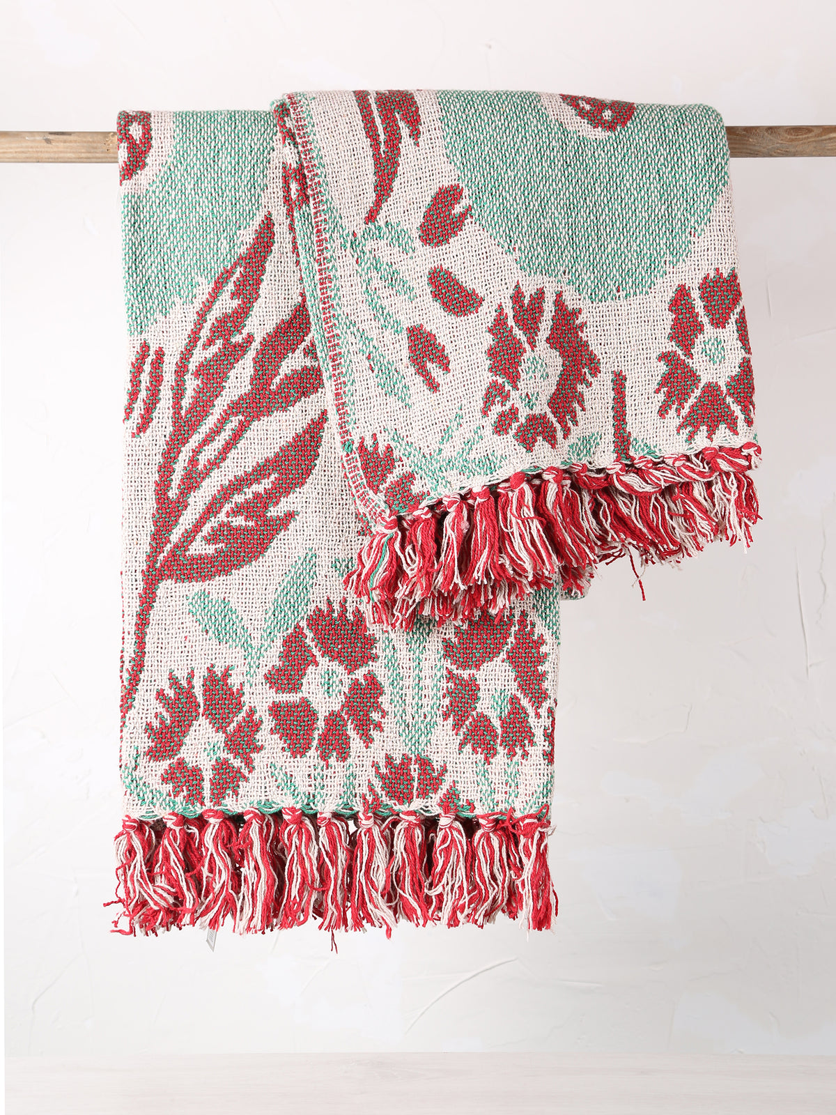 Rora Throw - Patterned - Recycled Cotton - Woven Botanicals