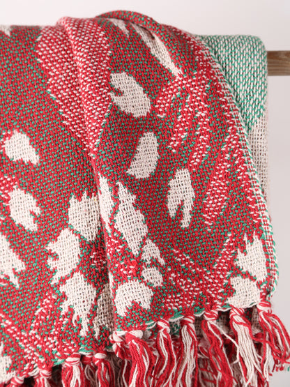Rora Throw - Patterned - Recycled Cotton - Woven Botanicals