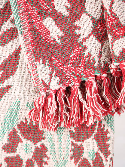 Rora Throw - Patterned - Recycled Cotton - Woven Botanicals