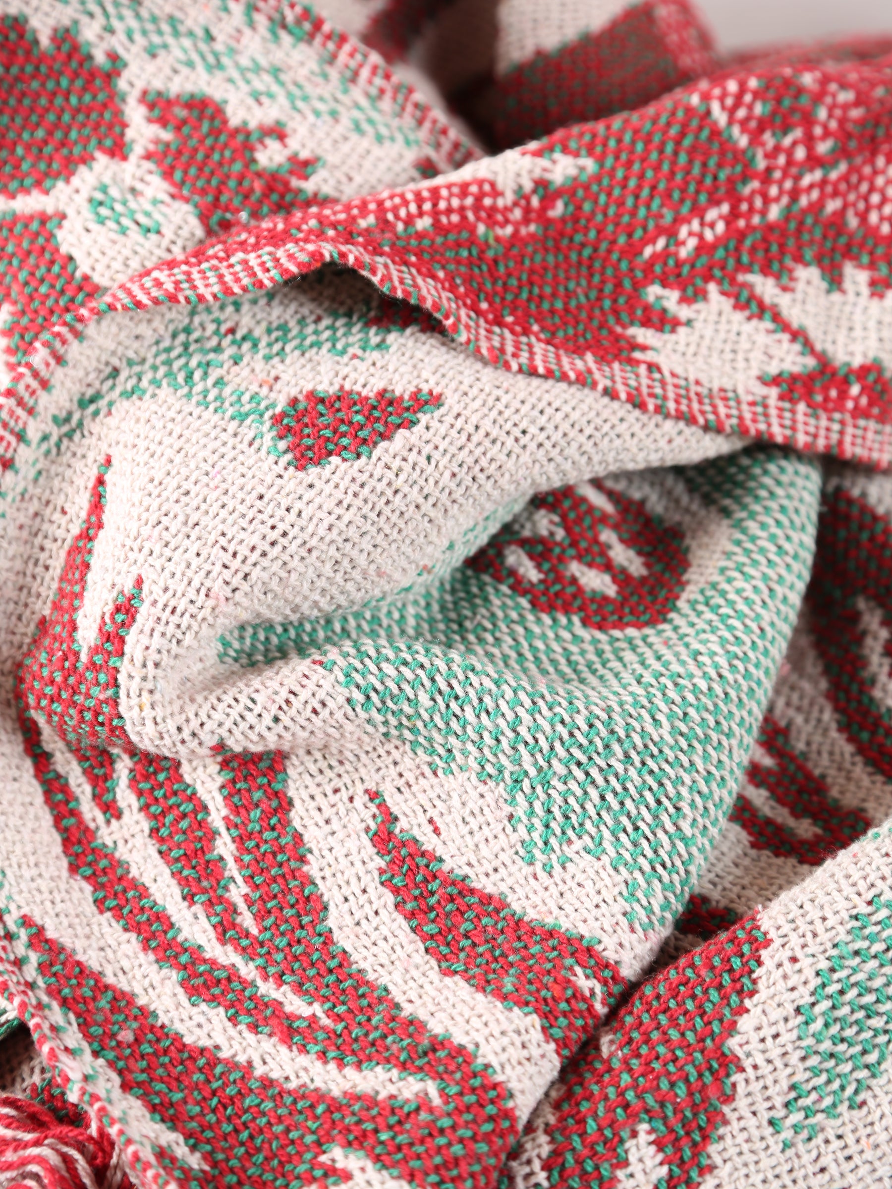 Rora Throw - Patterned - Recycled Cotton - Woven Botanicals