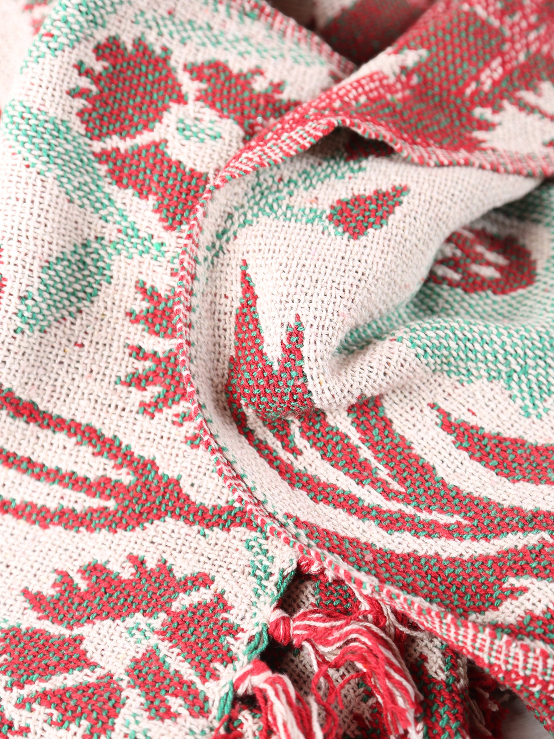 Rora Throw - Patterned - Recycled Cotton - Woven Botanicals