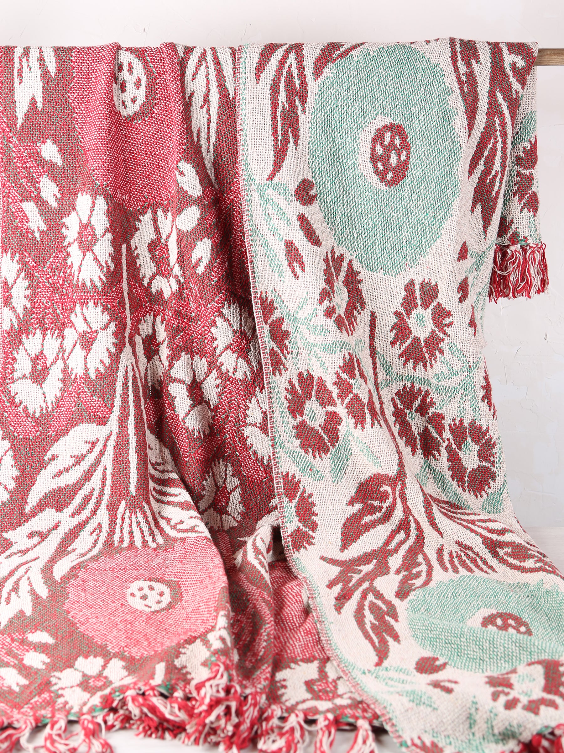 Rora Throw - Patterned - Recycled Cotton - Woven Botanicals