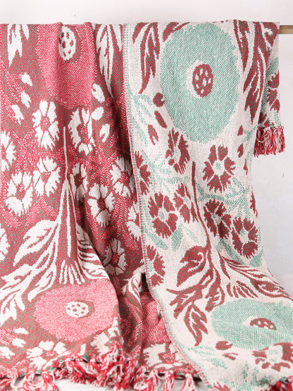 Rora Throw - Patterned - Recycled Cotton - Woven Botanicals