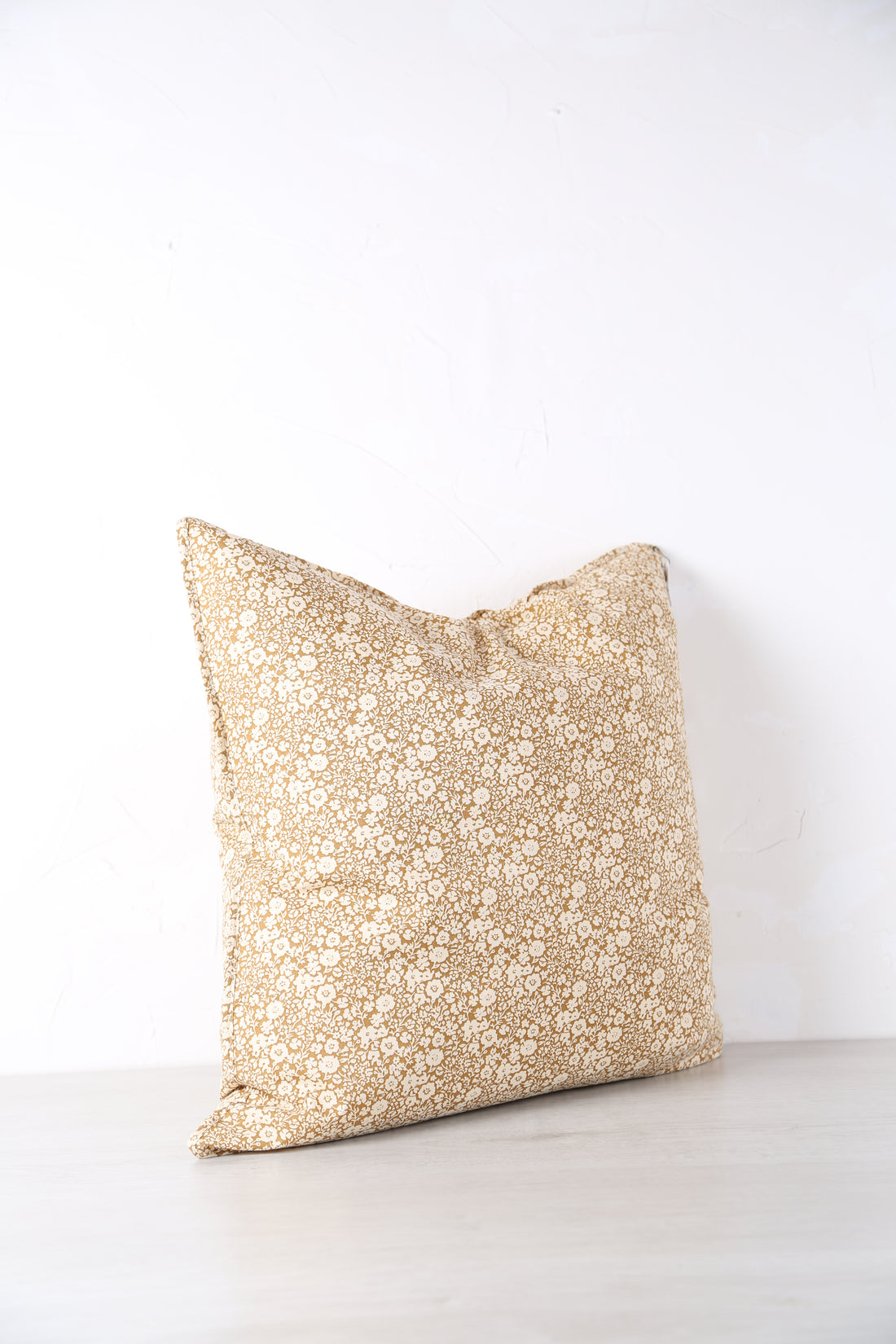 Rua Block Print Inspired Cushion - Caramel, Ochre