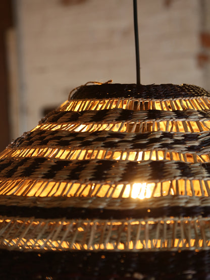 Owana Hanging lamp - Seagrass Woven Brown Accents- 80x30 cm