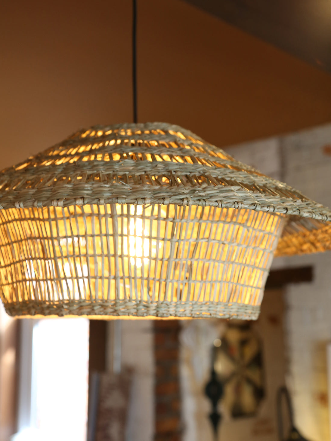 Owana Hanging lamp - Seagrass natural - 64x26 cm