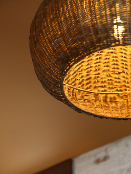 Melzor Hanging lamp - Rattan, Dark Brown - 55x40.5cm
