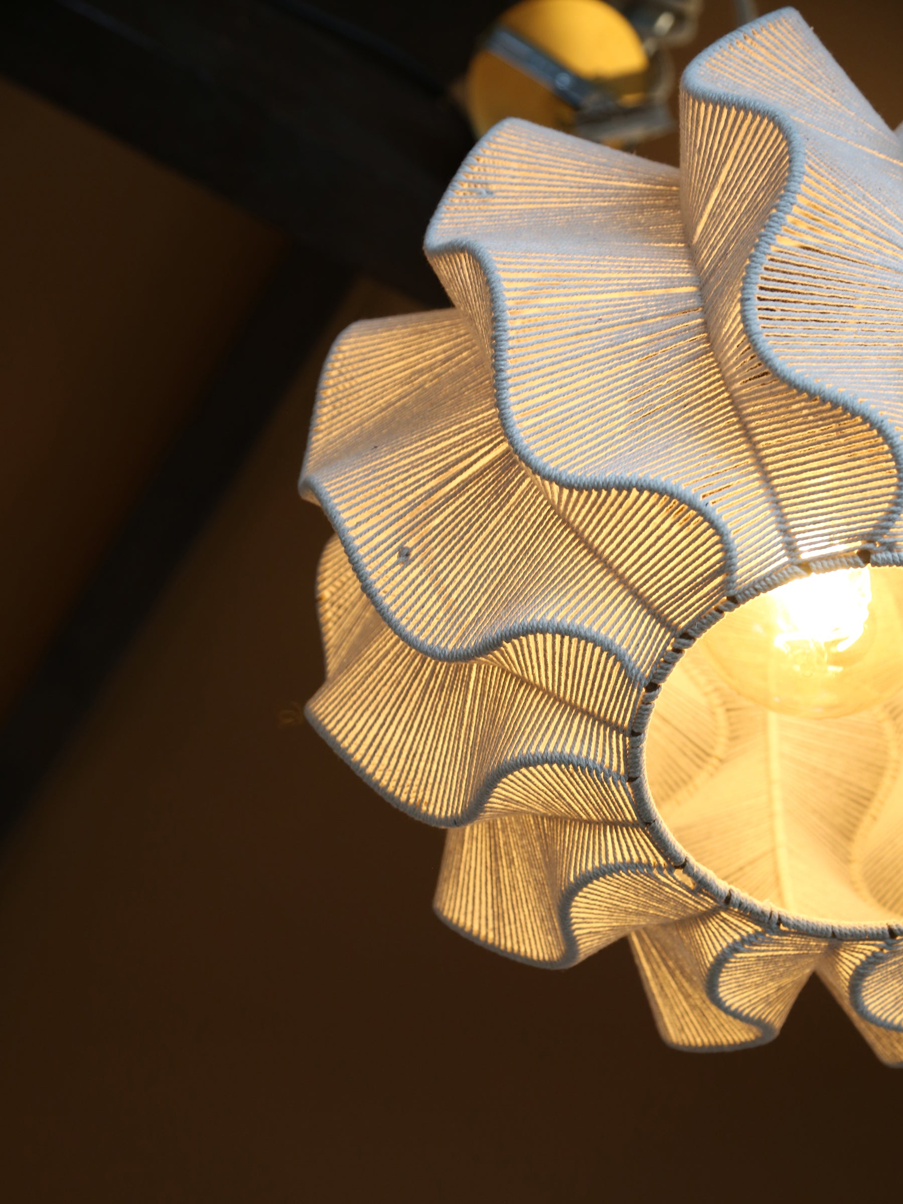Large Seagrass Rattan Ceiling Light - Linen