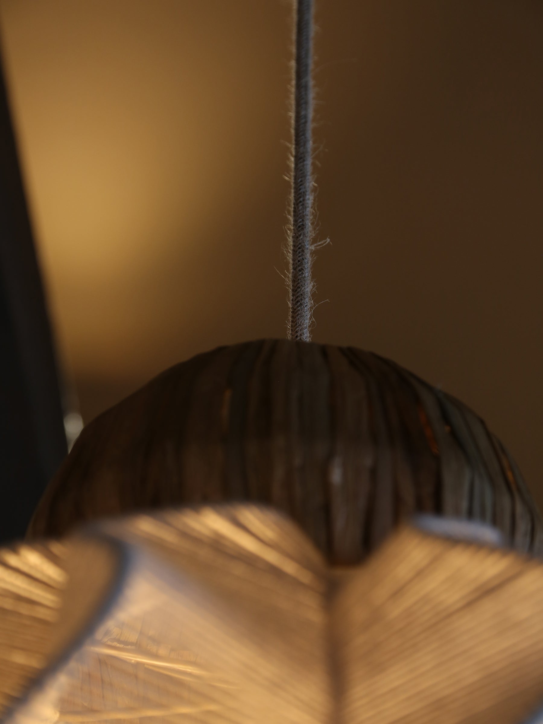Large Seagrass Rattan Ceiling Light - Linen