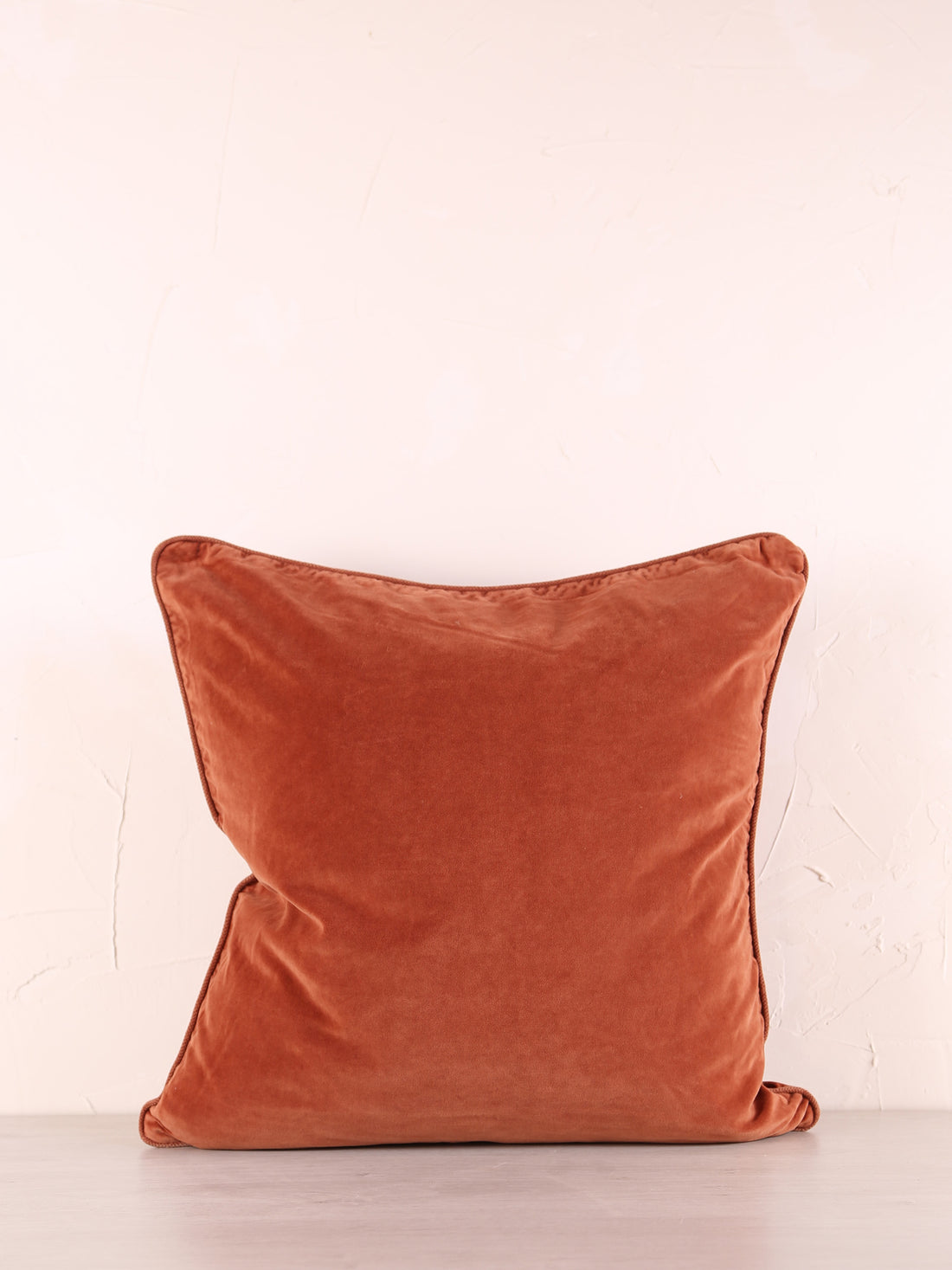 Velvet Cushion - Rose, Brick - 50x50cm