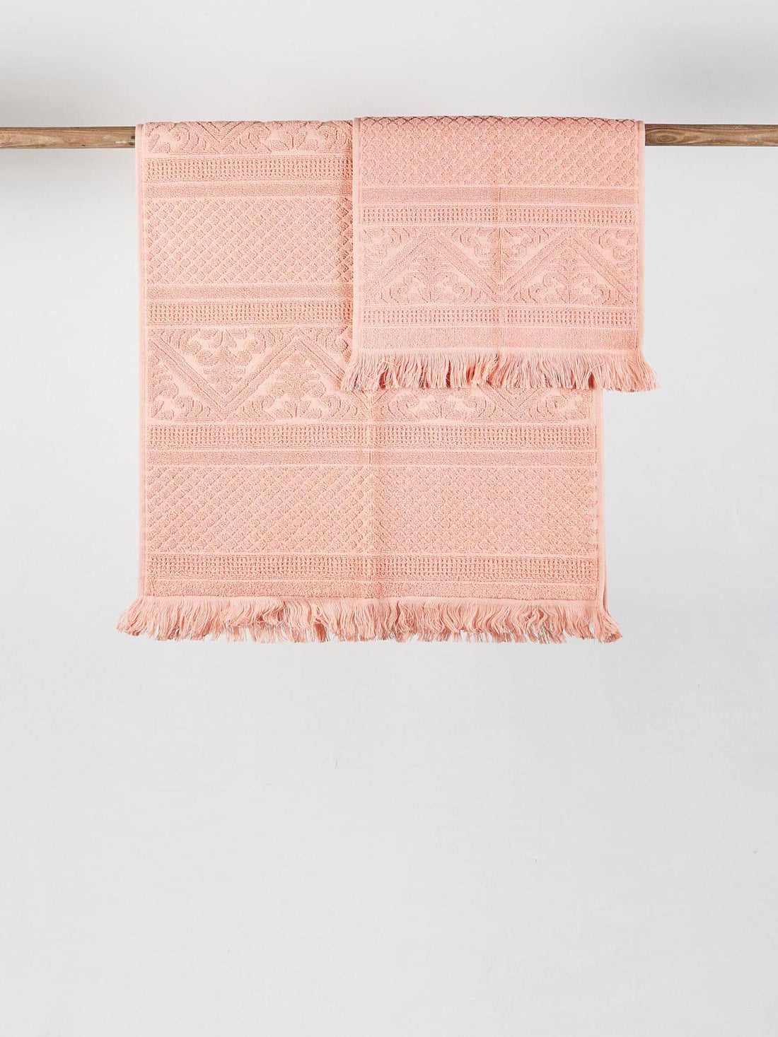 Embossed Jacquard Towel in Clay - 4 Sizes Available