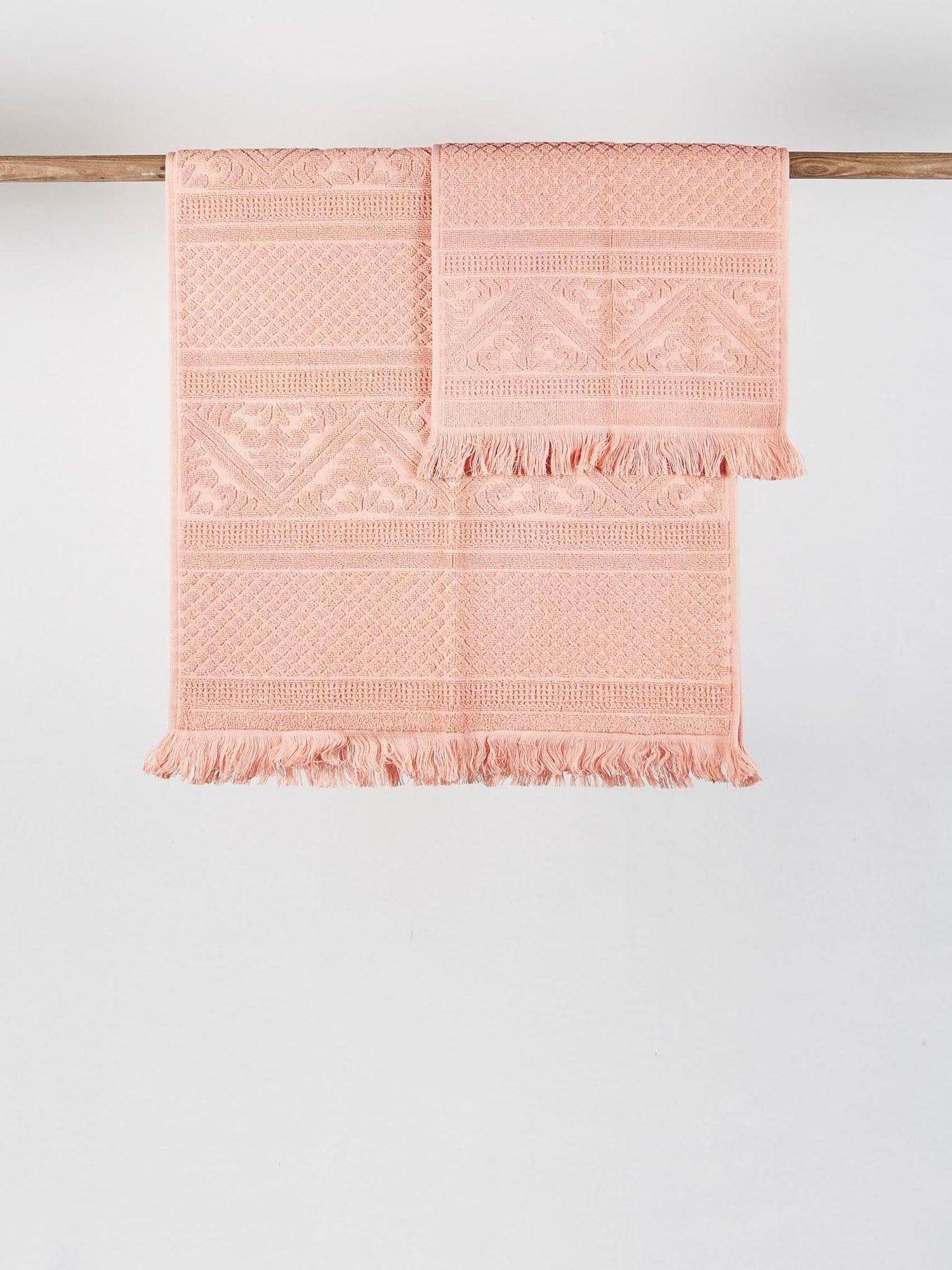 Embossed Jacquard Towel in Clay - 4 Sizes Available