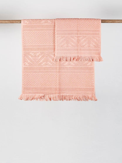 Embossed Jacquard Towel in Clay - 4 Sizes Available