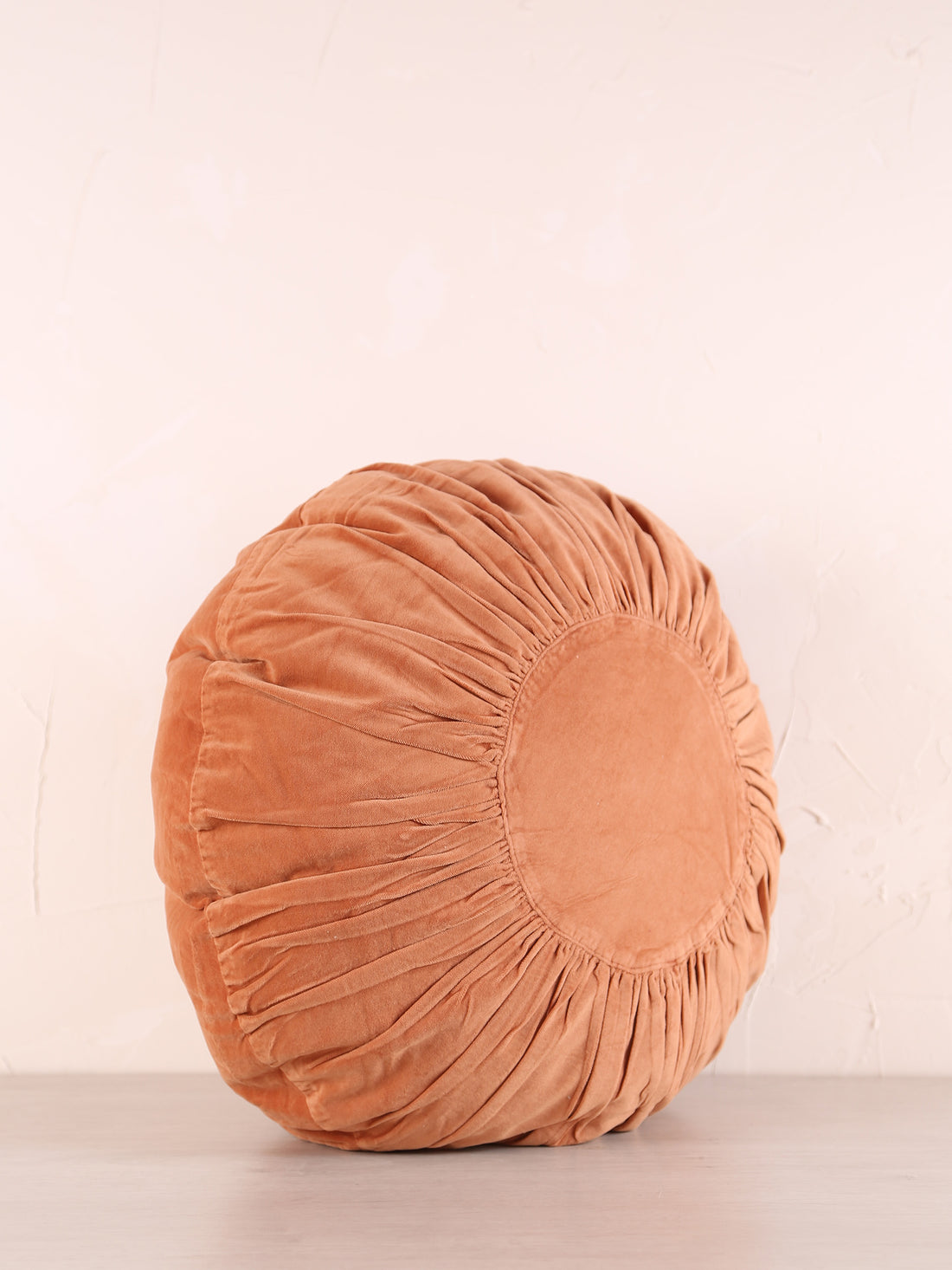 Round Velvet Cushion - Peach, Rose